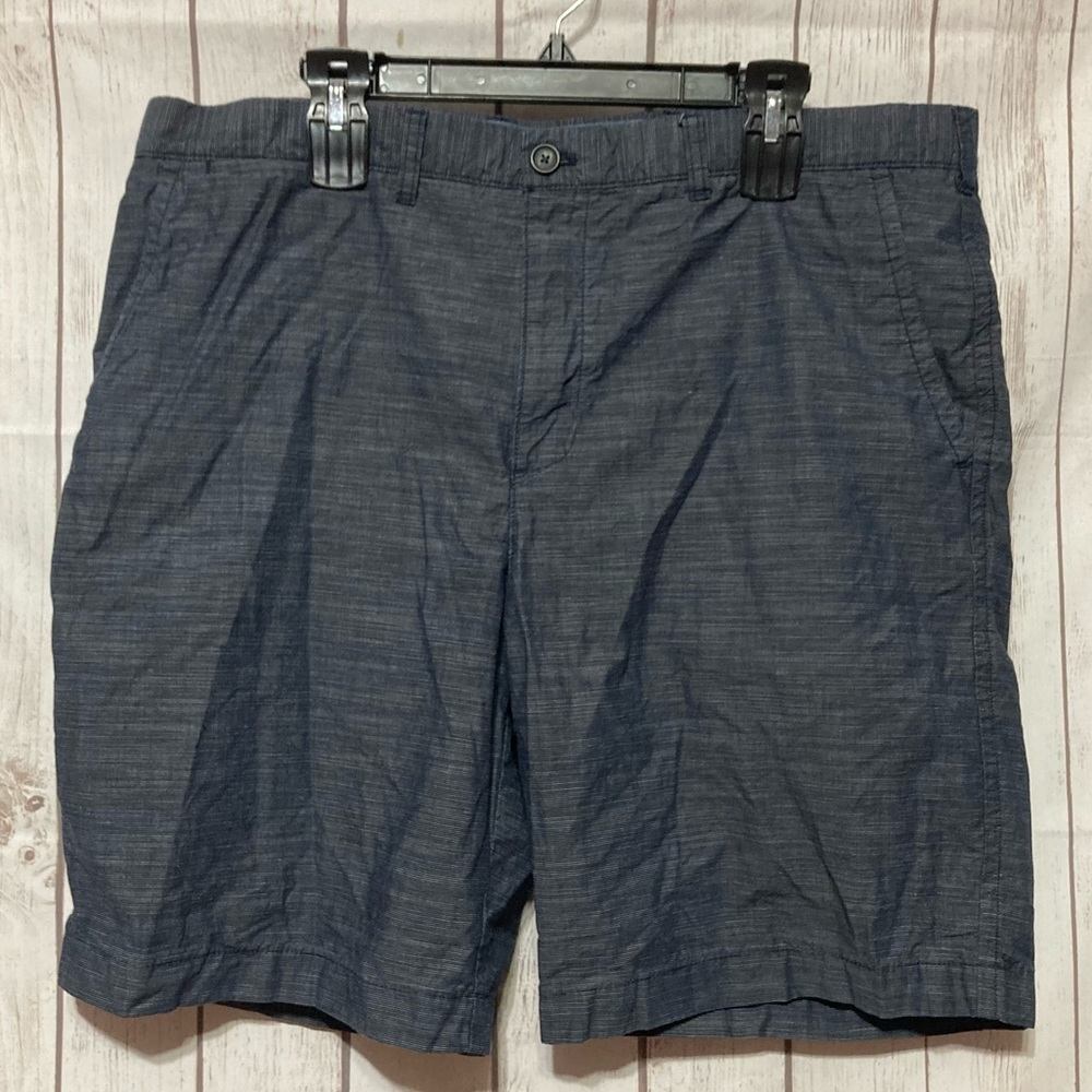 Tommy Hilfiger Shorts Men 40 Navy Blue Striped Classic Fit Chino Casual Preppy